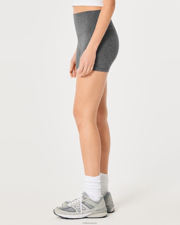 Bottoms Hollister Women Gilly Hicks Active Recharge High-Rise Shortie 3\\ 48820625 Dark Heather Grey